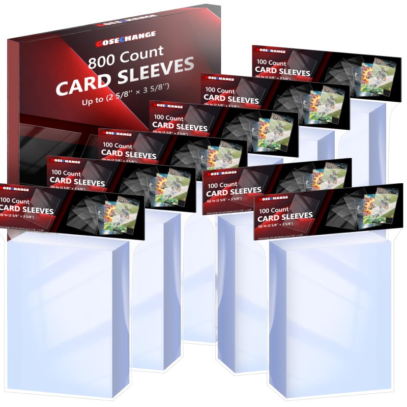 GOESCHANGE 800 Count Penny Card Sleeves for Trading Cards, Soft Card Protector Sleeves for MTG, TCG, Baseball, Football, Game, Standard Cards - Image 1